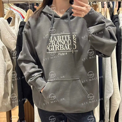 韓國 Marithe Francois Girbaud Classic Logo Embroidery Hoodie (Brushed)【MD040】 一般商品