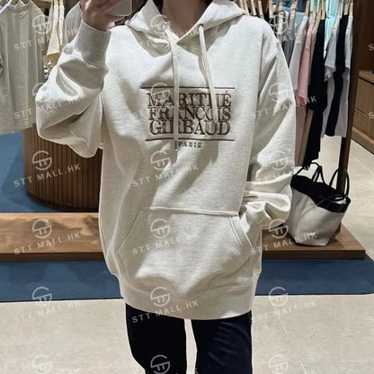 韓國 Marithe Francois Girbaud Classic Logo Embroidery Hoodie (Brushed)【MD040】 一般商品
