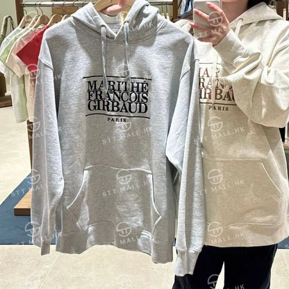 韓國 Marithe Francois Girbaud Classic Logo Embroidery Hoodie (Brushed)【MD040】 一般商品