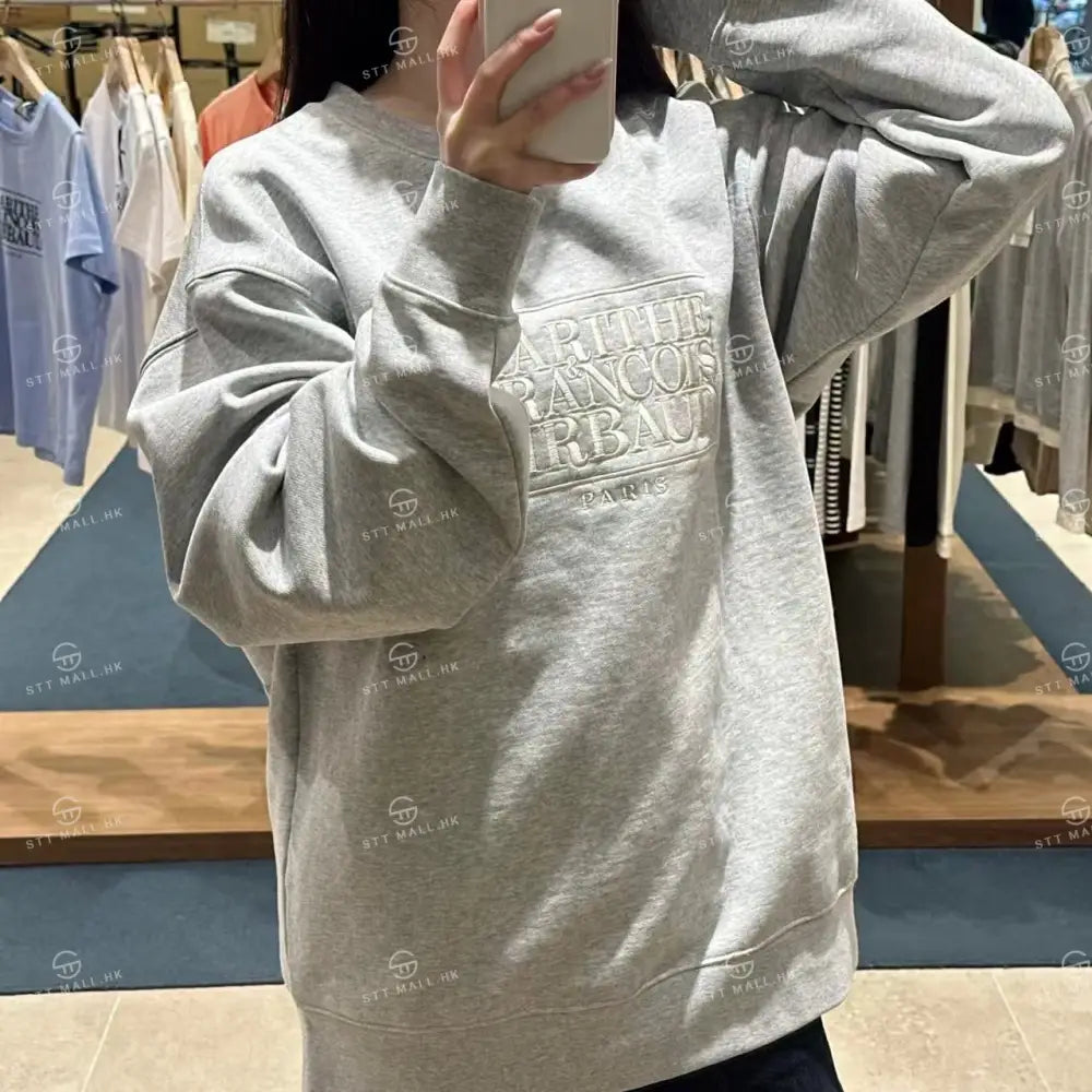 韓國 Marithe Francois Girbaud Classic Logo Embroidery Sweatshirt (Brushed)【MD058】 一般商品