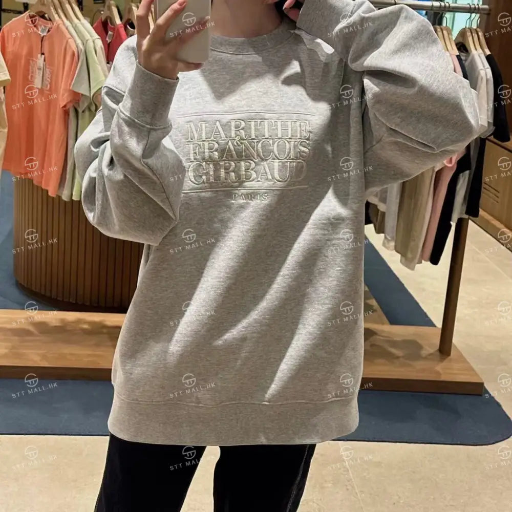 韓國 Marithe Francois Girbaud Classic Logo Embroidery Sweatshirt (Brushed)【MD058】 一般商品