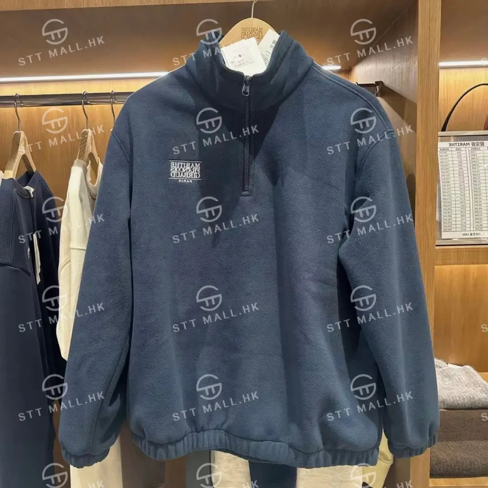 韓國 Marithe Francois Girbaud Classic Logo Half Neck Fleece Sweatshirt【MD052】 一般商品