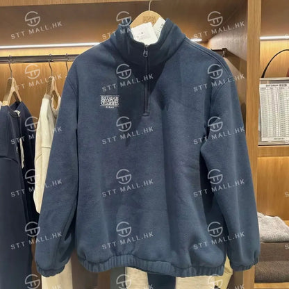 韓國 Marithe Francois Girbaud Classic Logo Half Neck Fleece Sweatshirt【MD052】 一般商品