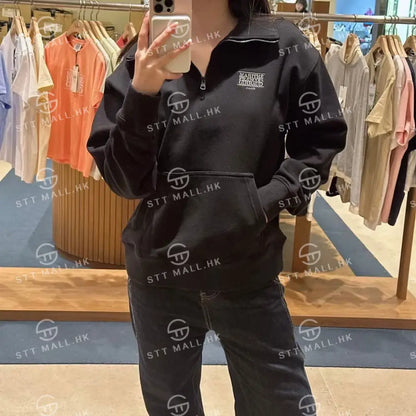 韓國 Marithe Francois Girbaud Classic Logo Half Zipup Sweatshirt【MD056】 一般商品