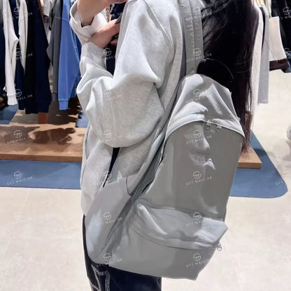 韓國 Marithe Francois Girbaud Classic Logo Light Backpack【MD184】 Gray 一般商品