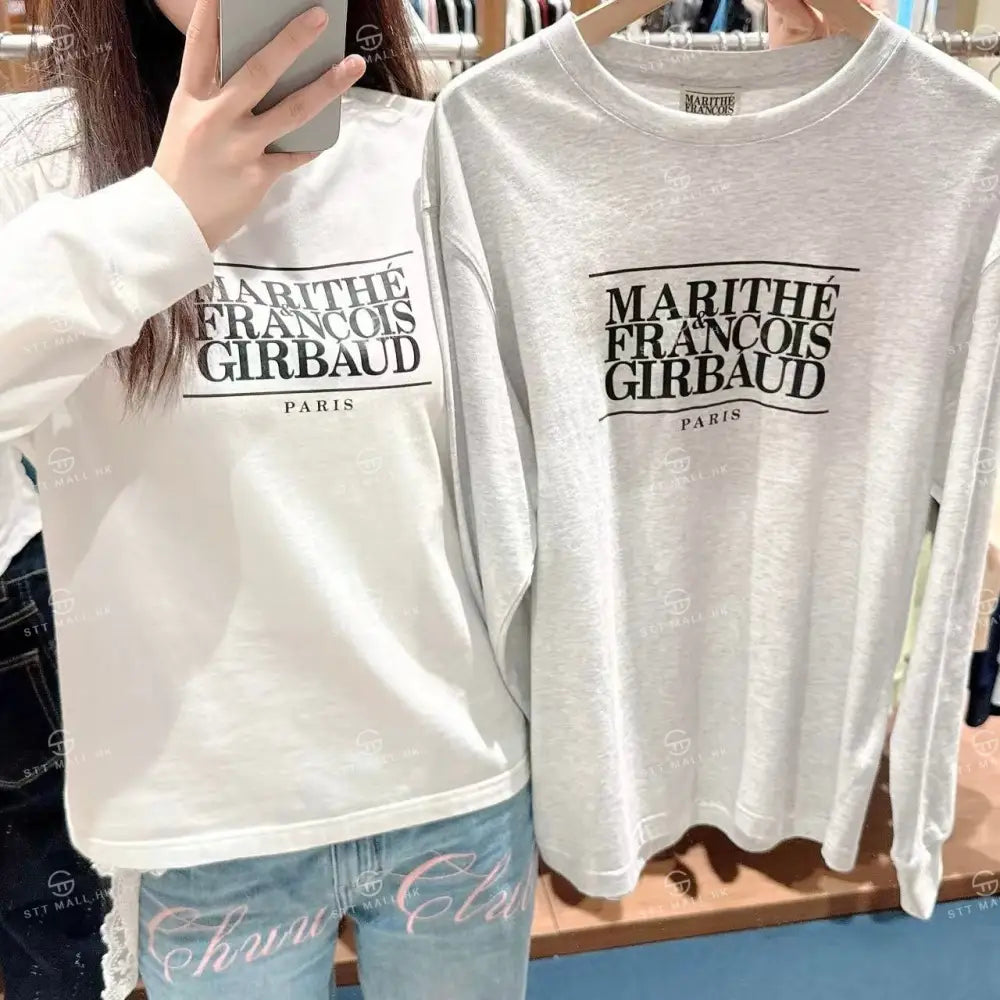 韓國 Marithe Francois Girbaud Classic Logo Long Sleeve【MD033】 一般商品