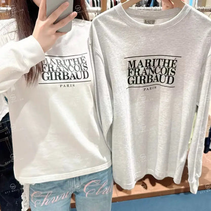 韓國 Marithe Francois Girbaud Classic Logo Long Sleeve【MD033】 一般商品