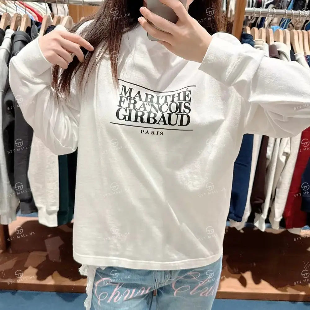 韓國 Marithe Francois Girbaud Classic Logo Long Sleeve【MD033】 一般商品