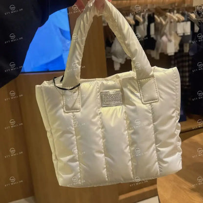 韓國 Marithe Francois Girbaud Classic Logo Matt Metallic Padding Bag【MD008】 Ivory 一般商品