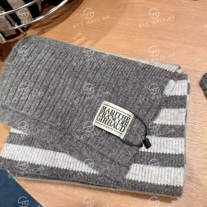 韓國 Marithe Francois Girbaud Classic Logo Muffler【MD079】 Melange Gray 一般商品