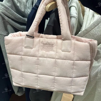 韓國 Marithe Francois Girbaud Classic Logo Padding Tote Bag【MD004】 Baby Pink 一般商品