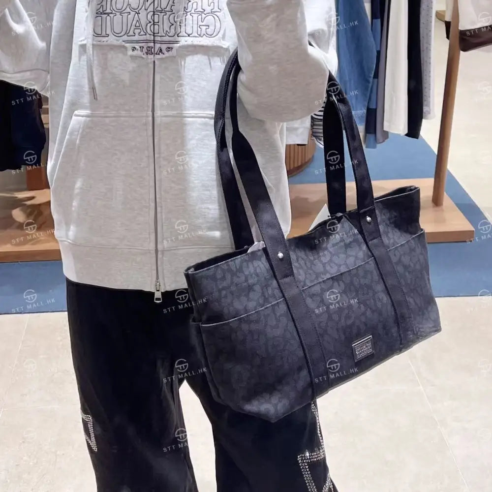 韓國 Marithe Francois Girbaud Classic Logo Pattern Canvas Shoulder Bag【MD187】 Black 一般商品