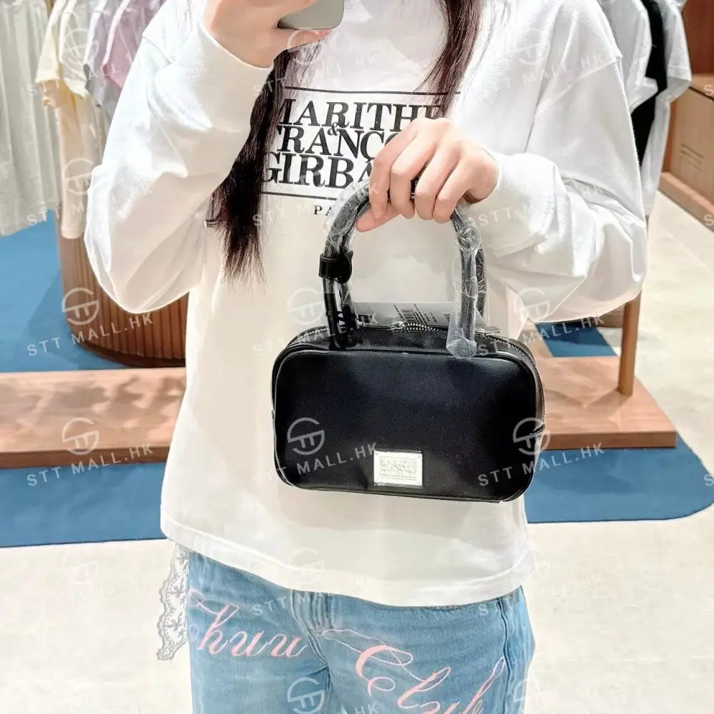 韓國 Marithe Francois Girbaud Classic Logo Square Mini Tote Bag【MD024】 Black 一般商品