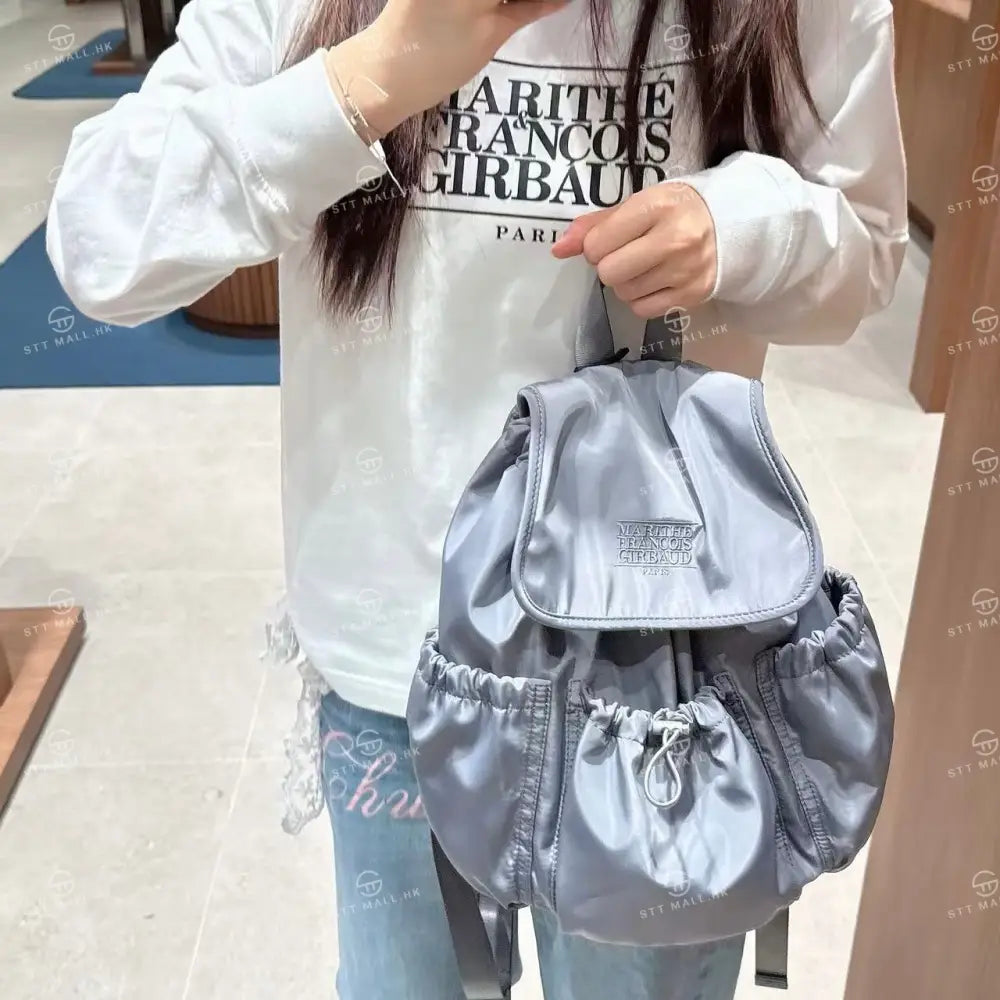韓國 Marithe Francois Girbaud Classic Logo Stopper Backpack【MD028】 Charcoal 一般商品