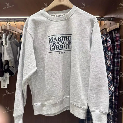 韓國 Marithe Francois Girbaud Classic Logo Sweatshirt【MD061】 Light Heather Gray / S 一般商品