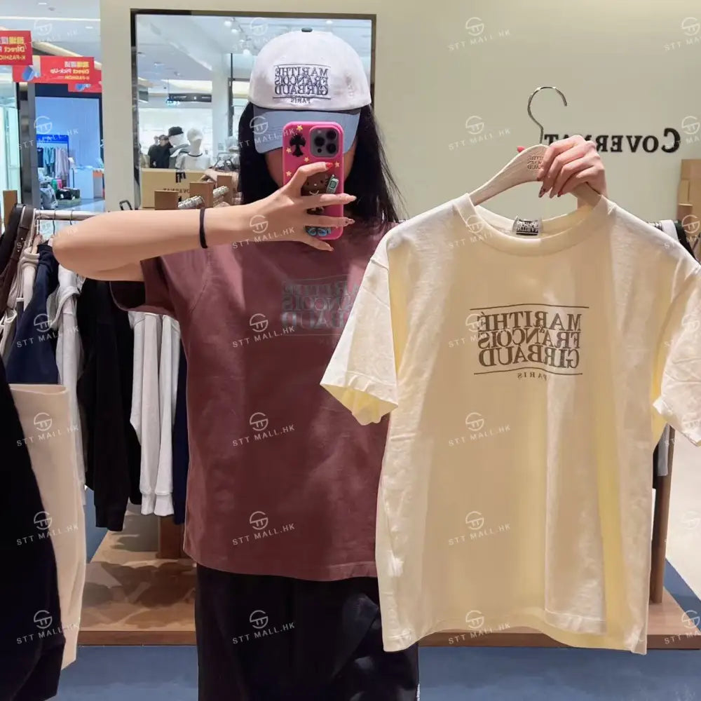 韓國 Marithe Francois Girbaud Classic Logo Tee【MD158】 Cream / S 一般商品