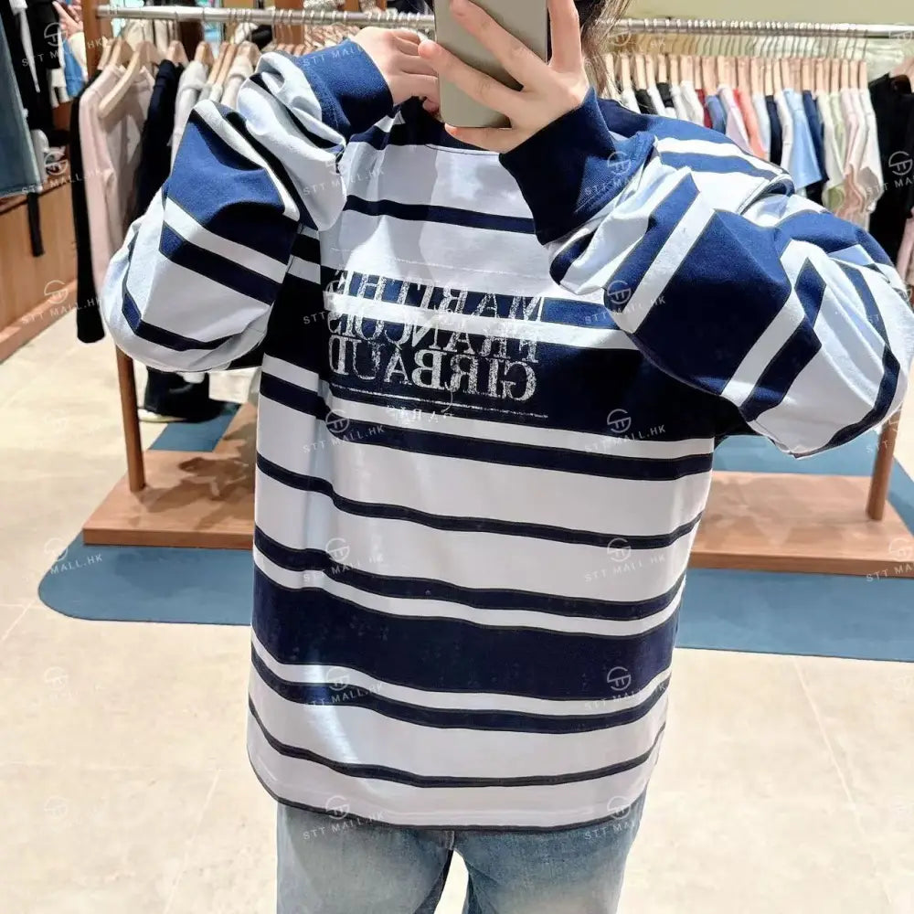 韓國 Marithe Francois Girbaud Crack Classic Logo Long Sleeve Tee【MD147】 一般商品