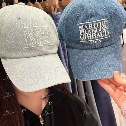 韓國 Marithe Francois Girbaud Denim Washing Classic Logo Covered Cap【MD077】 Blue 一般商品