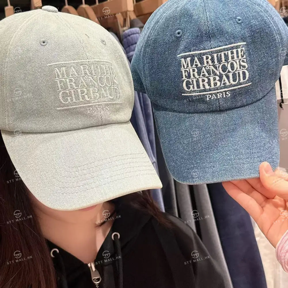 韓國 Marithe Francois Girbaud Denim Washing Classic Logo Covered Cap【MD077】 Blue 一般商品