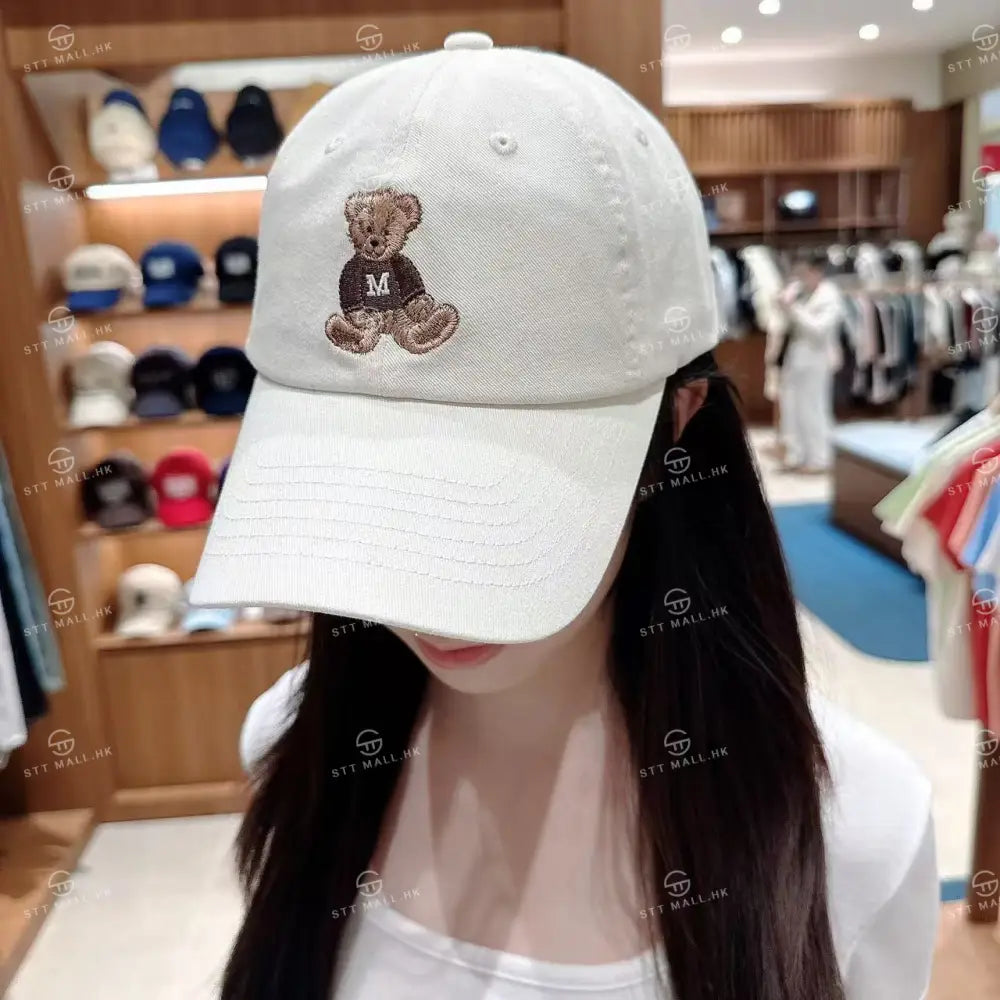 韓國 Marithe Francois Girbaud Doodle Bear Cap【MD032】 Ivory 一般商品