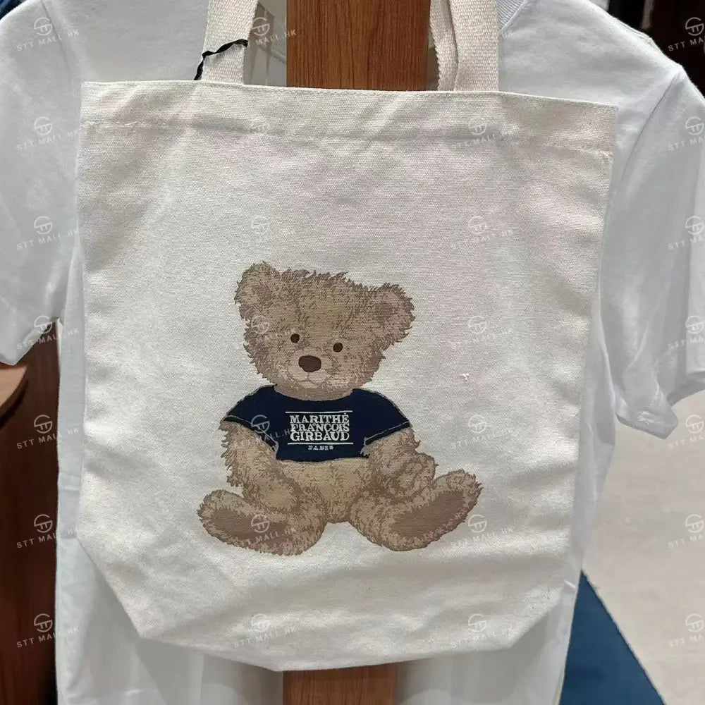 韓國 Marithe Francois Girbaud Doodle Bear Eco Bag【MD011】 Natural 一般商品