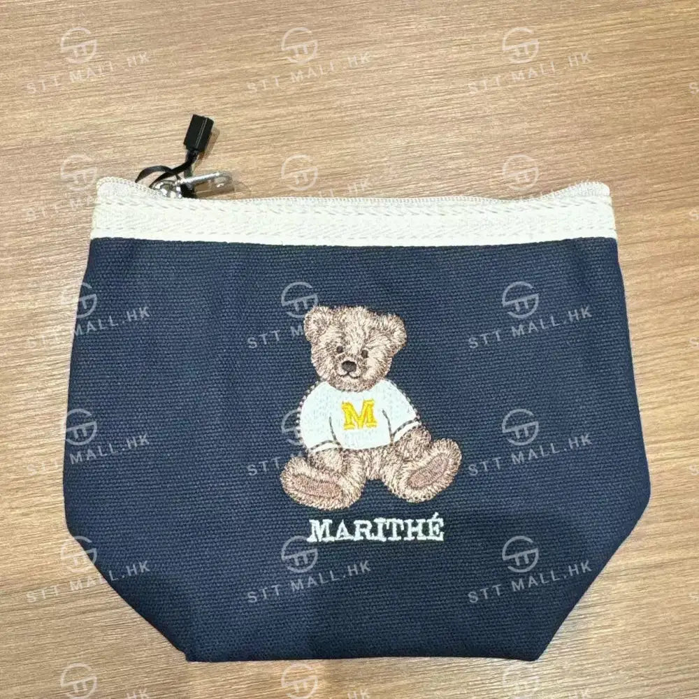 韓國 Marithe Francois Girbaud Doodle Bear Pouch【MD066】 Navy 一般商品