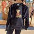 韓國 Marithe Francois Girbaud Doodle Bear Sweatshirt【MD062】 Navy / S 一般商品