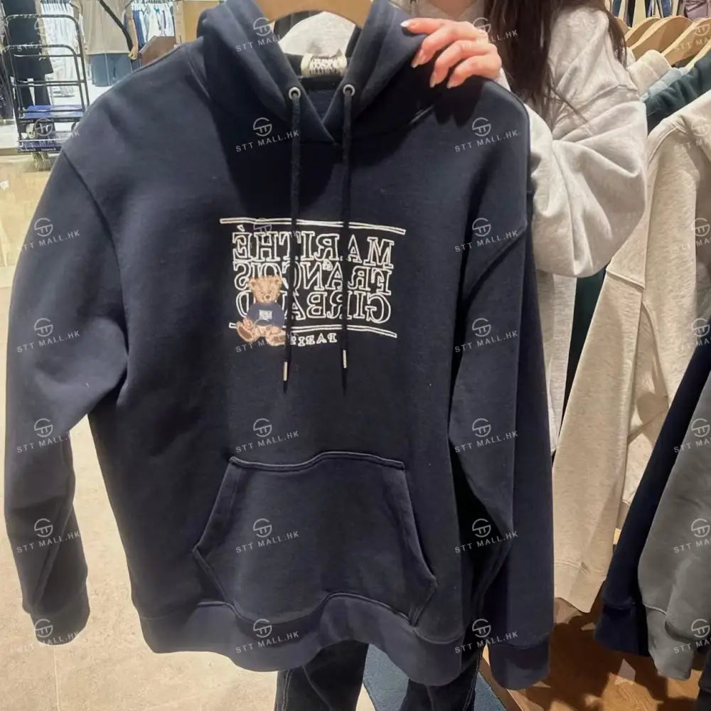 韓國 Marithe Francois Girbaud Doodle Classic Bear Hoodie【MD026】 一般商品