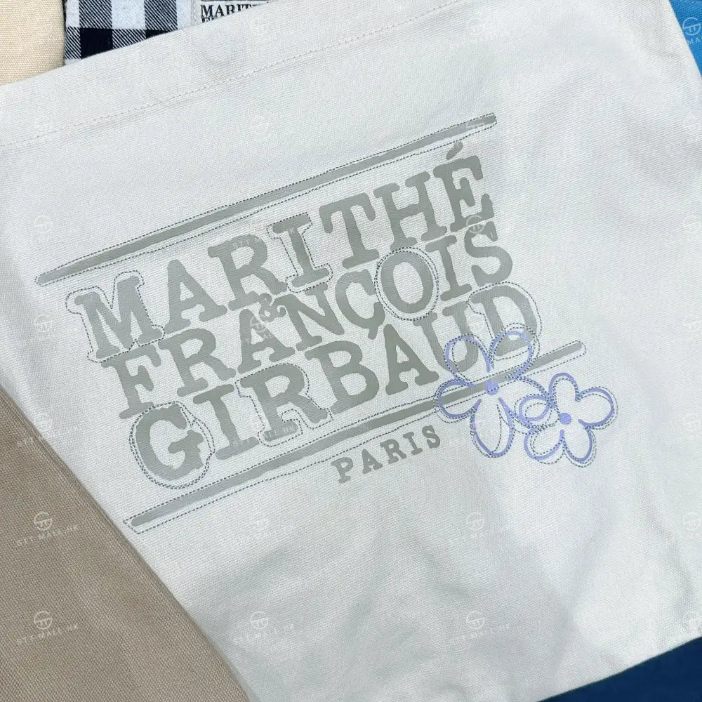 韓國 Marithe Francois Girbaud Flower Classic Logo One Shoulder Eco Bag【MD007】 Cream 一般商品