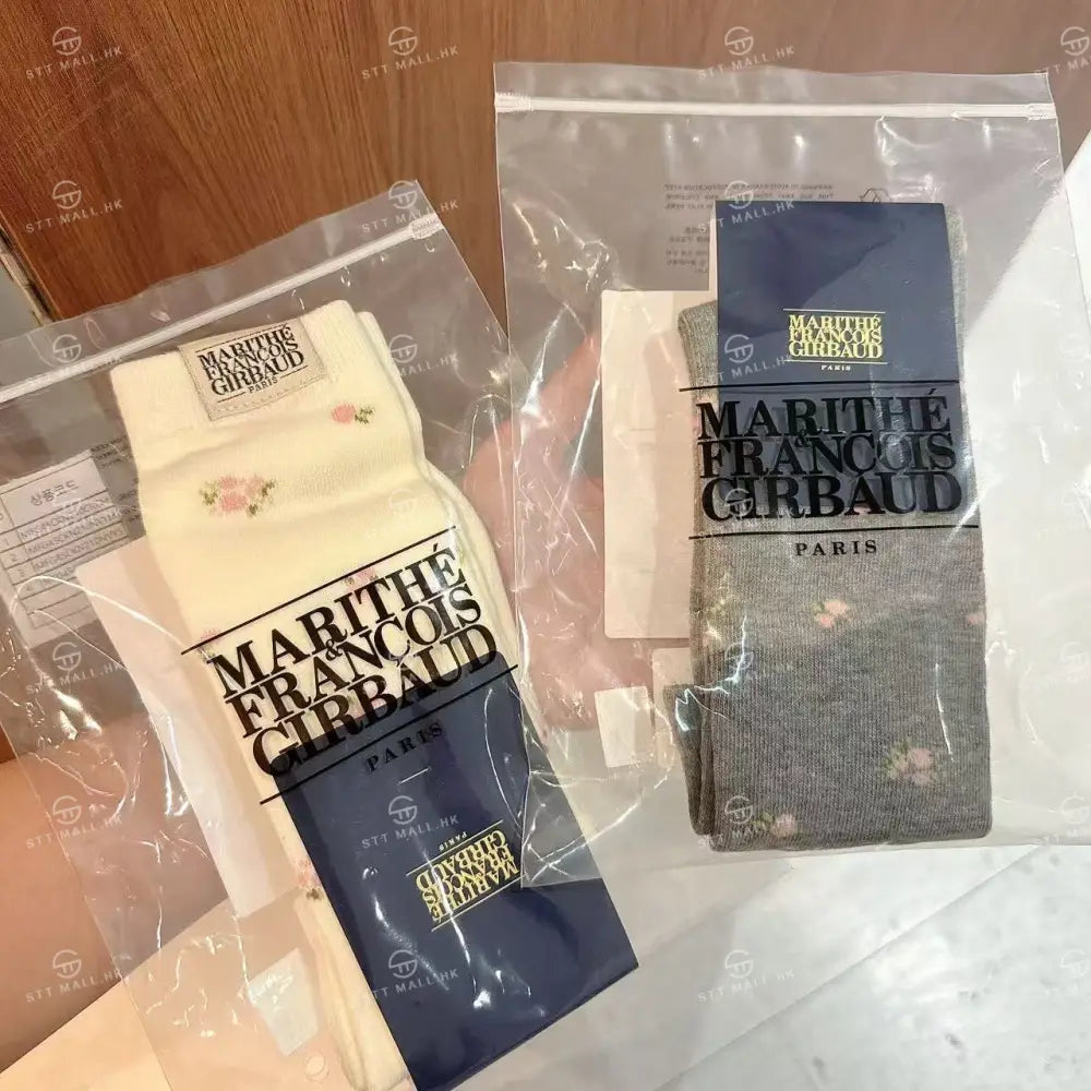 韓國 Marithe Francois Girbaud Flower Jacquard Socks【MD198】 一般商品