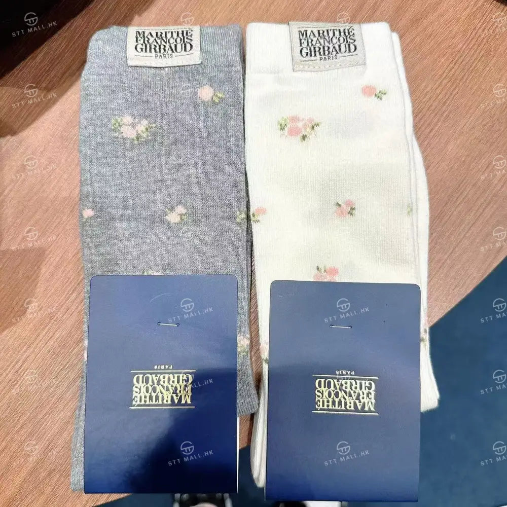 韓國 Marithe Francois Girbaud Flower Jacquard Socks【MD198】 一般商品