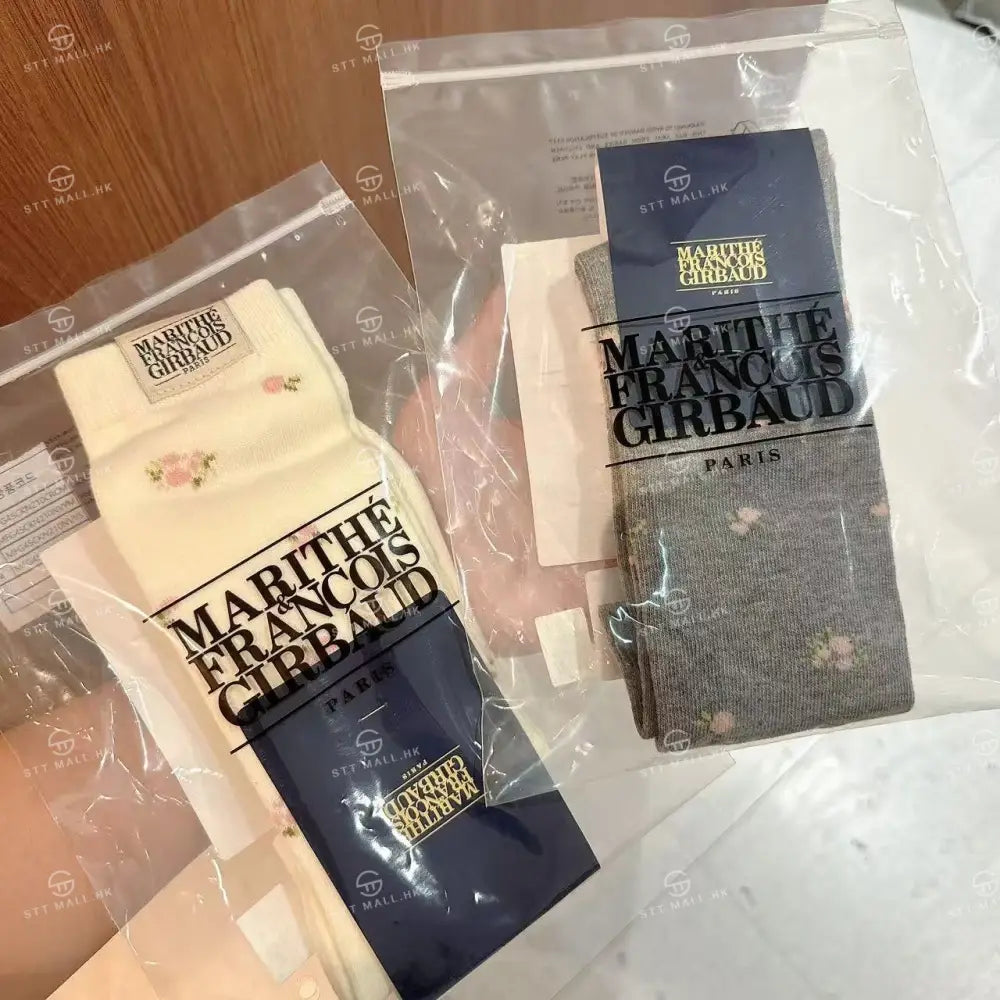 韓國 Marithe Francois Girbaud Flower Jacquard Socks【MD198】 一般商品