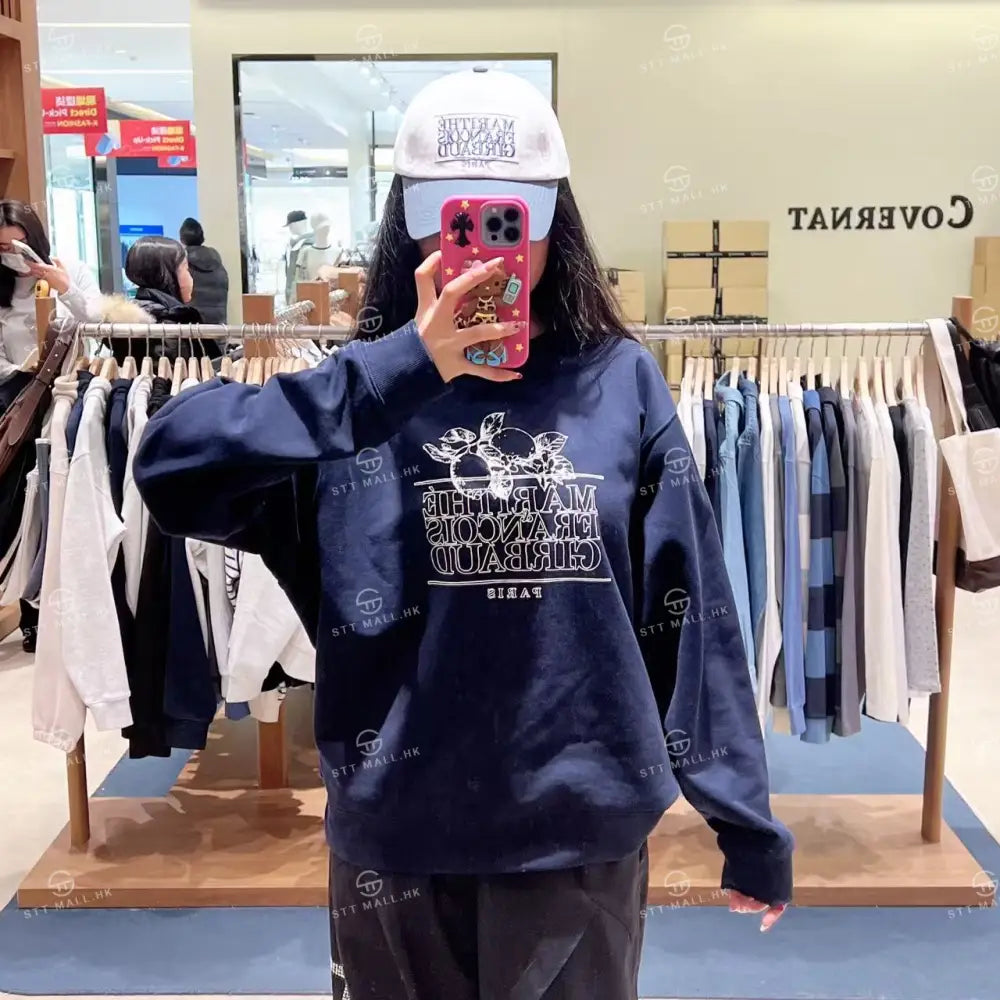 韓國 Marithe Francois Girbaud Lemon Classic Logo Sweatshirt【MD180】 Navy / S 一般商品