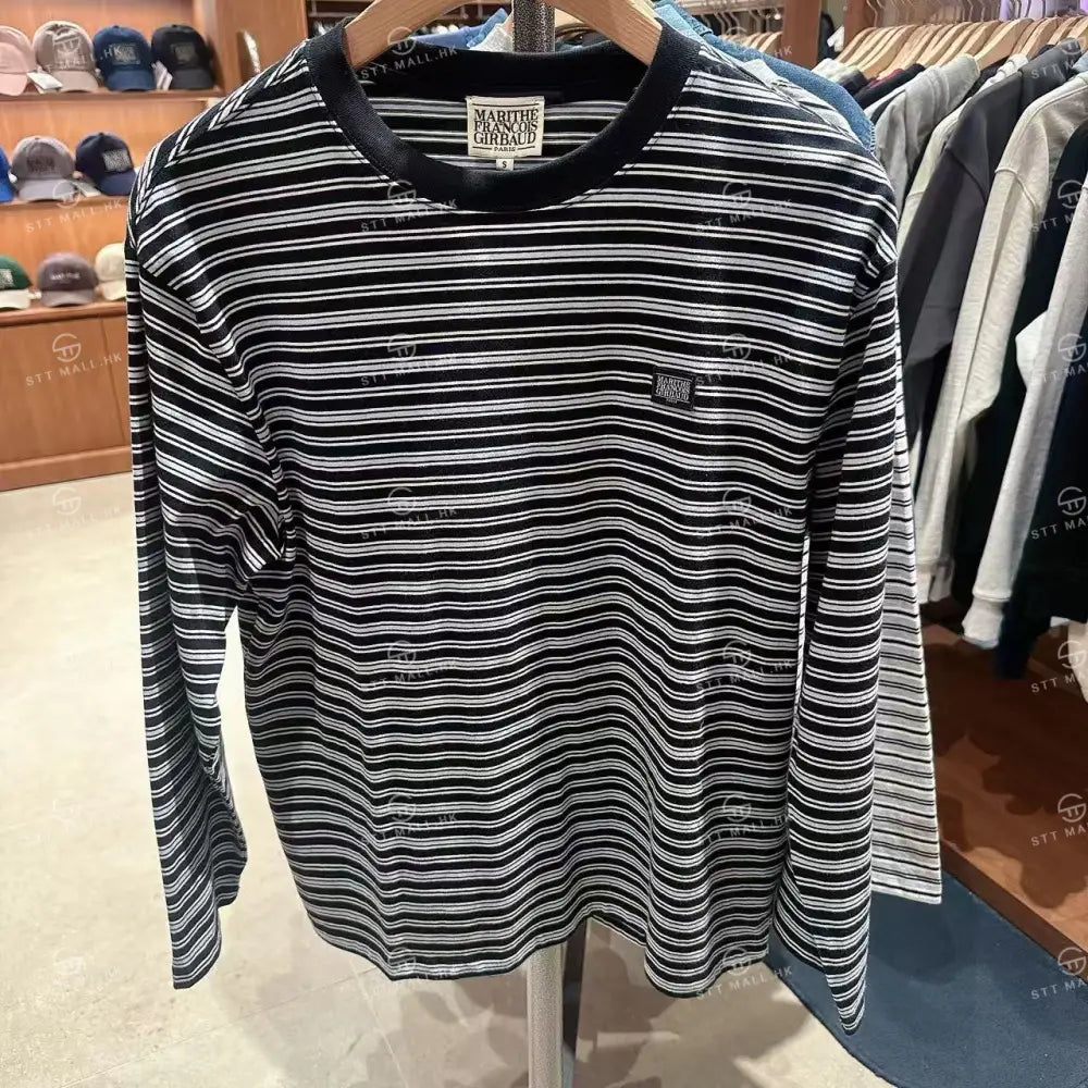 韓國 Marithe Francois Girbaud Multi Stripe Long Sleeve Tee【MD171】 Navy / S 一般商品