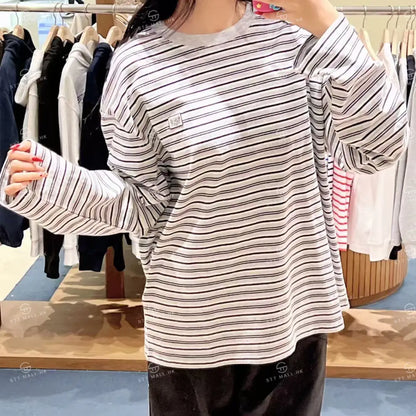韓國 Marithe Francois Girbaud Multi Stripe Long Sleeve Tee【MD171】 一般商品