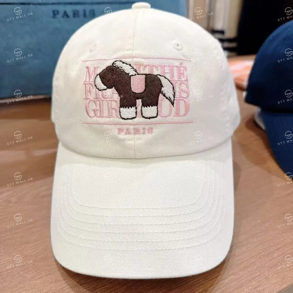 韓國 Marithe Francois Girbaud Pony Classic Logo Covered Cap【MD002】 Ivory 一般商品