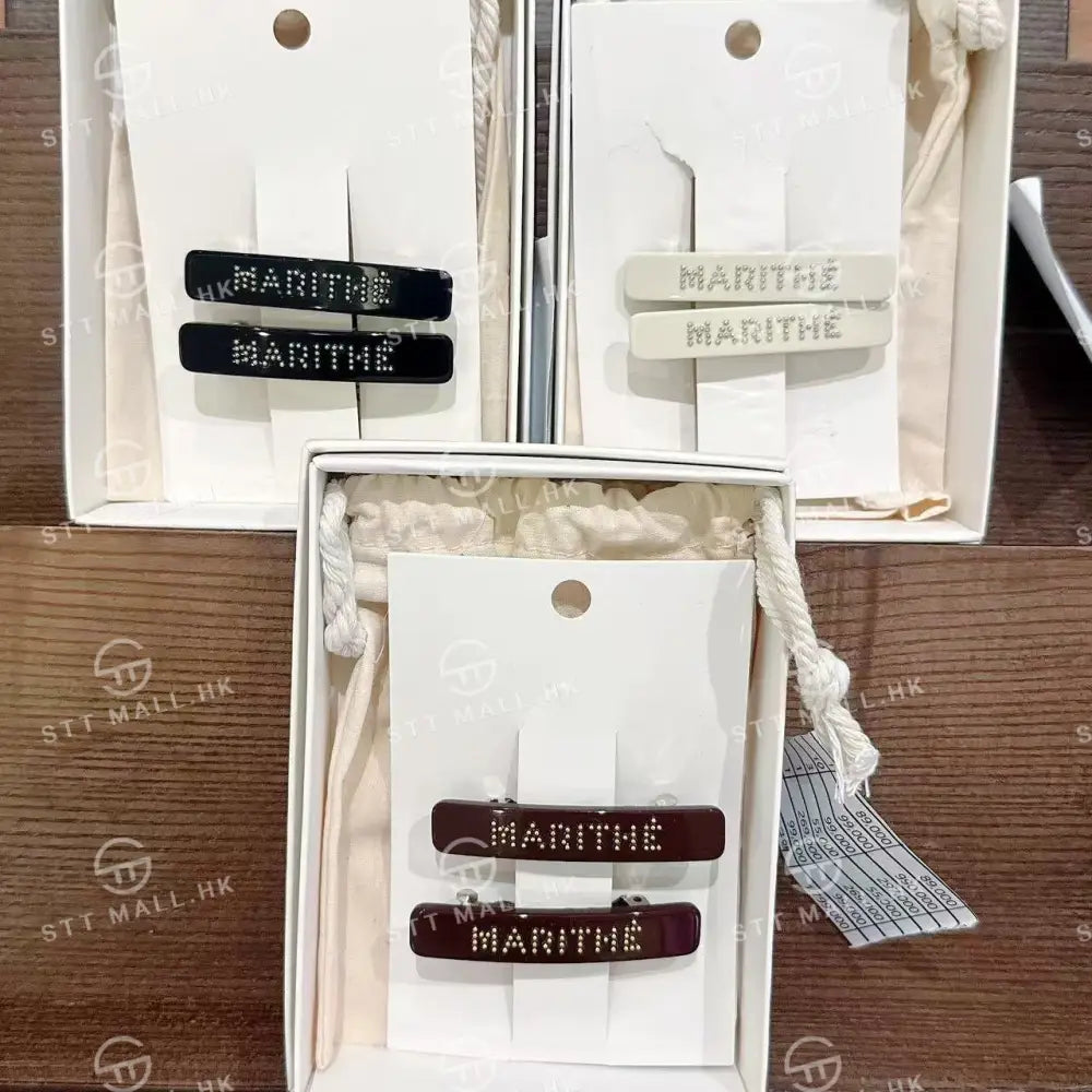 韓國 Marithe Francois Girbaud Regular Logo Metal Ball Hair Pin 2Pack【MD072】 一般商品