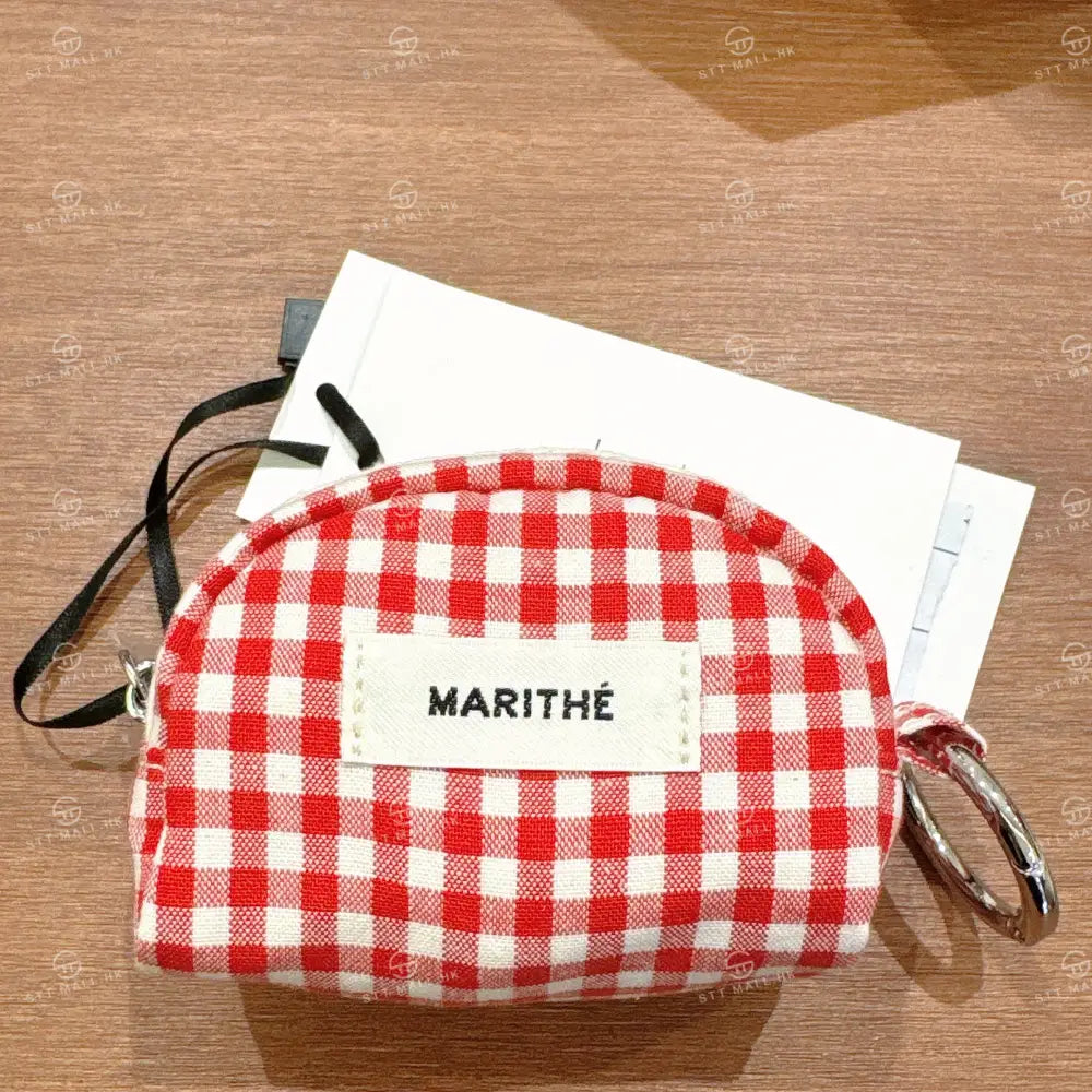 韓國 Marithe Francois Girbaud Regular Logo Mini Keyring Pouch【MD115】 Red 一般商品