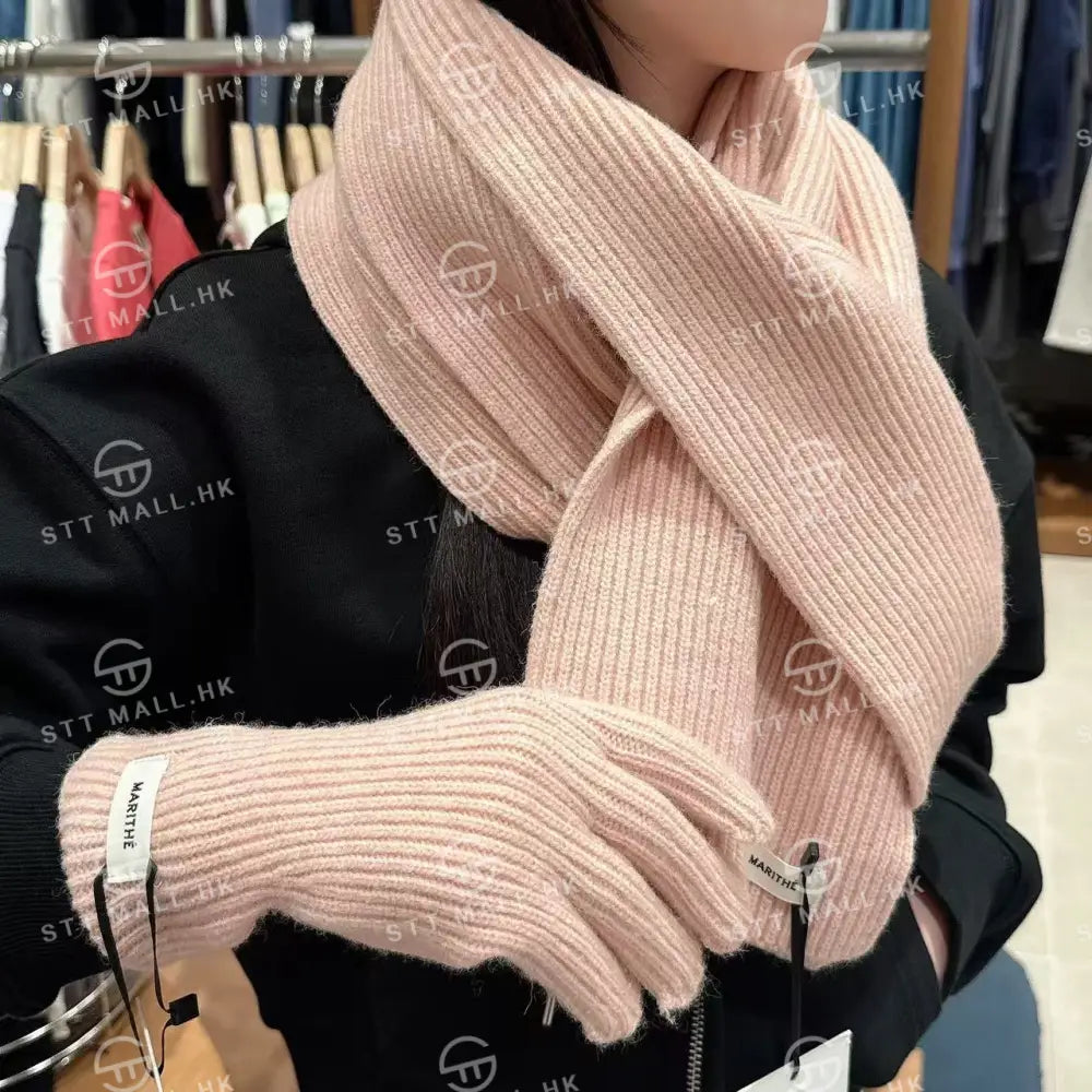 韓國 Marithe Francois Girbaud Regular Logo Muffler & Glove【MD078】 一般商品