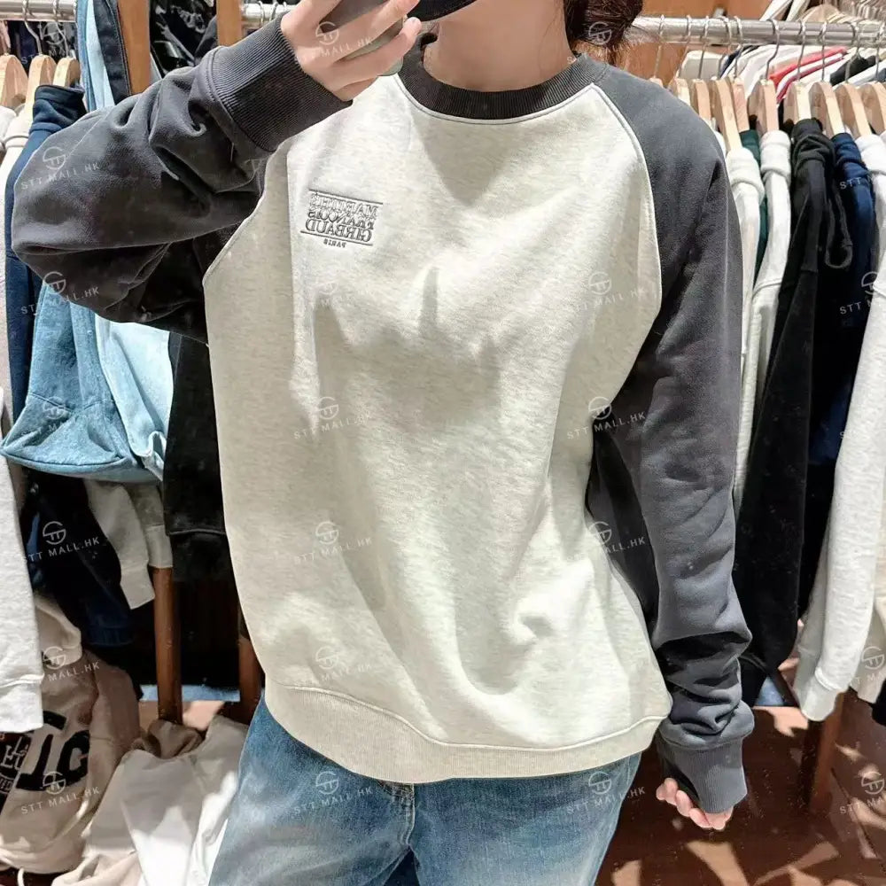 韓國 Marithe Francois Girbaud Small Classic Logo Color Block Sweatshirt【MD136】 一般商品