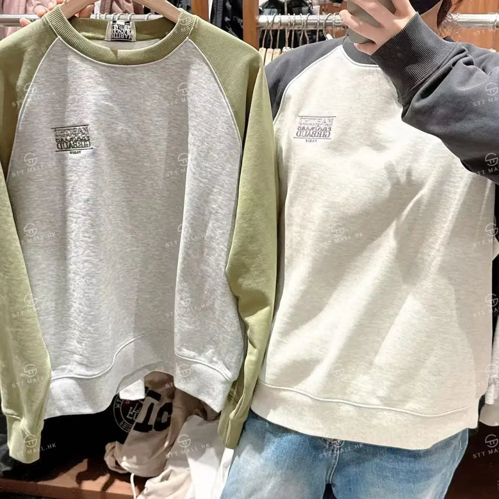 韓國 Marithe Francois Girbaud Small Classic Logo Color Block Sweatshirt【MD136】 一般商品
