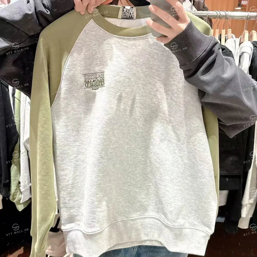 韓國 Marithe Francois Girbaud Small Classic Logo Color Block Sweatshirt【MD136】 一般商品