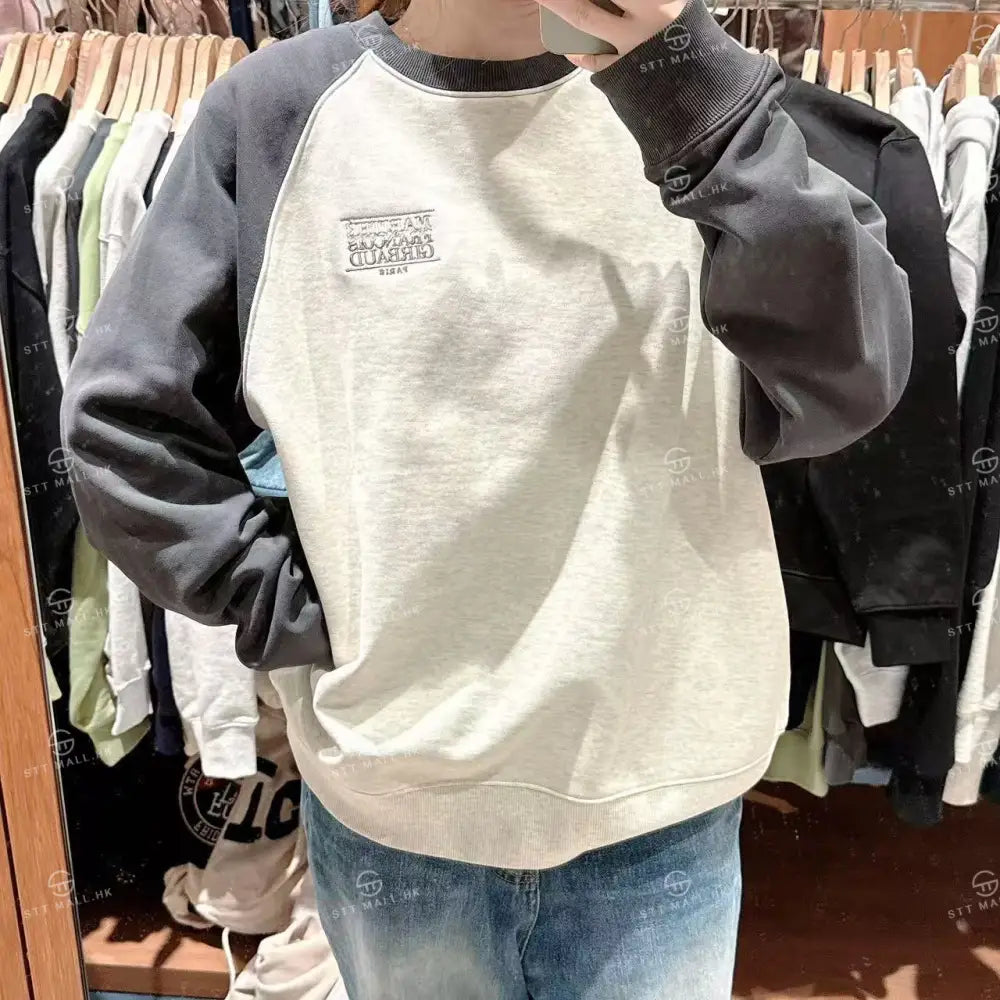 韓國 Marithe Francois Girbaud Small Classic Logo Color Block Sweatshirt【MD136】 一般商品