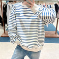 韓國 Marithe Francois Girbaud Small Classic Logo Stripe Sweatshirt【MD132】 一般商品