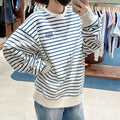 韓國 Marithe Francois Girbaud Small Classic Logo Stripe Sweatshirt【MD132】 一般商品