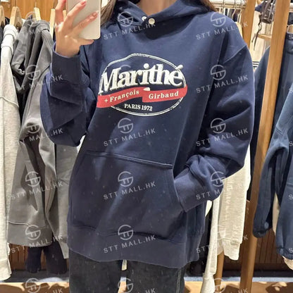 韓國 Marithe Francois Girbaud Vintage Stamp Graphic Hoodie (Brushed) 【MD044】 一般商品