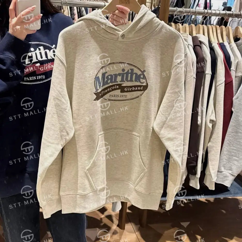 韓國 Marithe Francois Girbaud Vintage Stamp Graphic Hoodie (Brushed) 【MD044】 一般商品