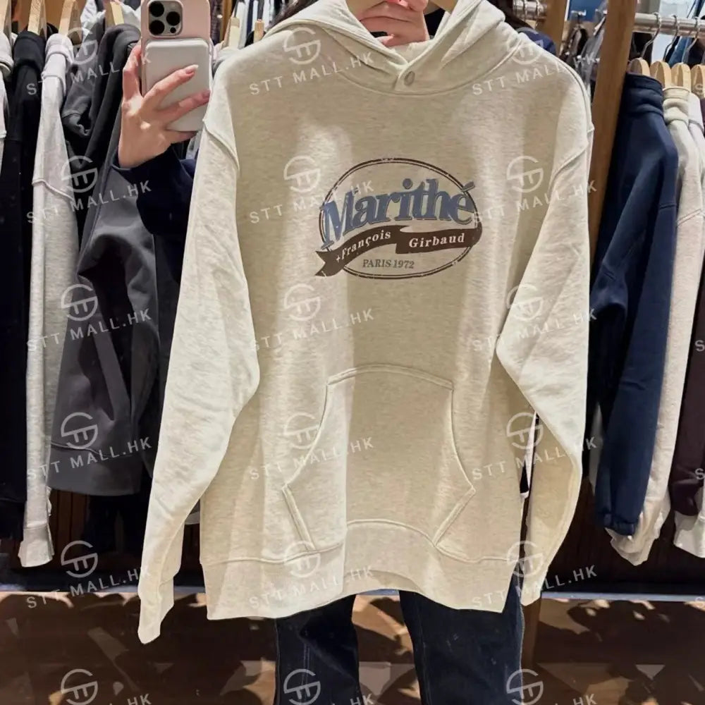韓國 Marithe Francois Girbaud Vintage Stamp Graphic Hoodie (Brushed) 【MD044】 一般商品