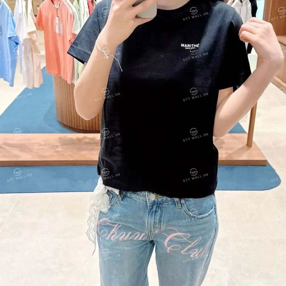 韓國 Marithe Francois Girbaud W 3Pack Small Regular Logo Tee【MD047】 一般商品