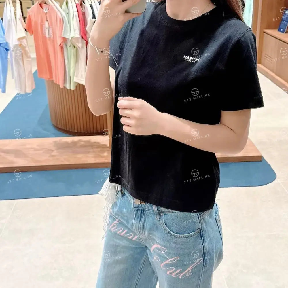 韓國 Marithe Francois Girbaud W 3Pack Small Regular Logo Tee【MD047】 一般商品